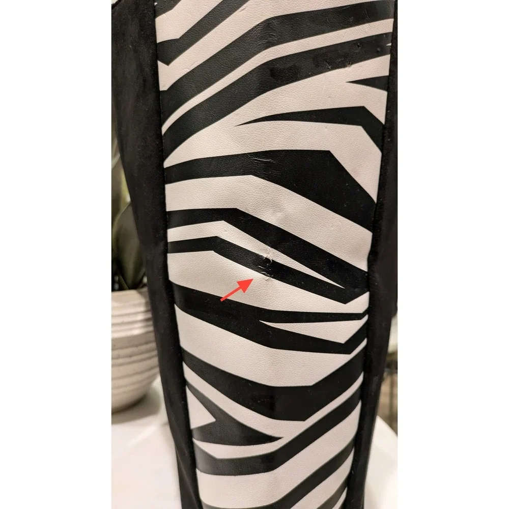 Balmain Parfums Black Zebra Print‎ Tote Bag Faux Suede BAZPA31